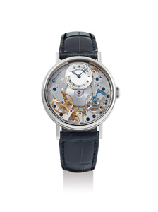 Breguet. A Fine 18K White Gold Semi-Skeletonised Wristwatch With Power Reserve