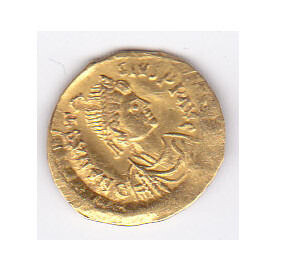 Byzantine Empire. AV Tremissis,Theodoric (493-526), in the name of Anastasius (491-518). Rome circa 491-518