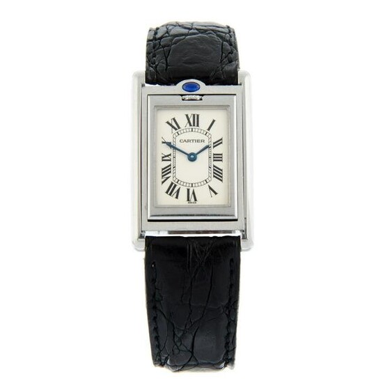 CARTIER - a Basculante wrist watch. Stainless steel reversible case. Case width 23mm. Reference