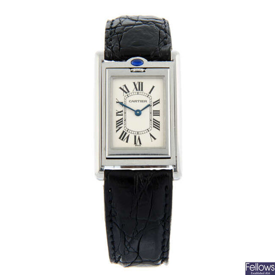 CARTIER - a stainless steel Basculante wrist watch, 23x28mm.