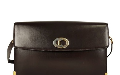 CHRISTIAN DIOR Vintage shoulder bag in brown leather