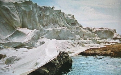 CHRISTO Signed Photograph Wrapped Coast 1969