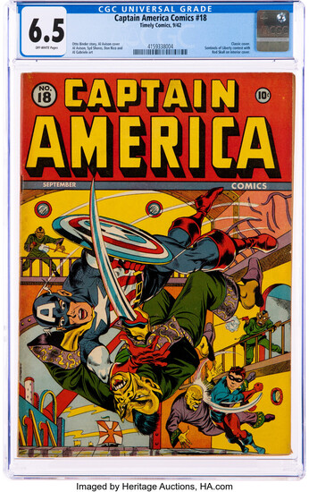 Captain America Comics #18 (Timely, 1942) CGC FN+ 6.5...
