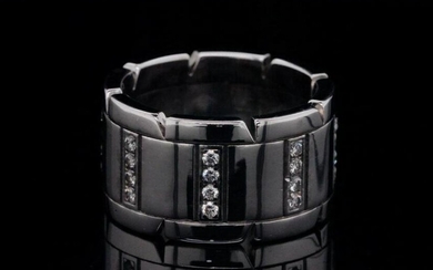 Cartier 0.65ctw Diamond and 18K Tank Francaise Ring