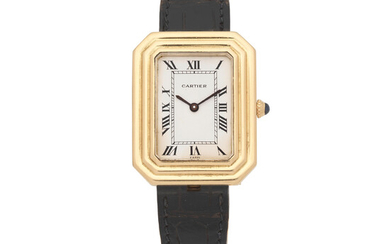 Cartier. An 18K gold manual wind wristwatch Cristallor, Circa 1980