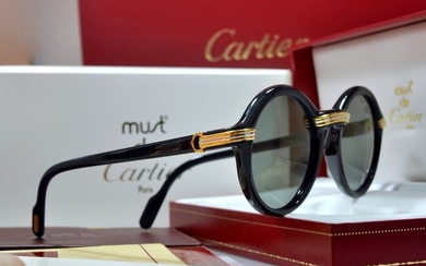 Cartier - CARTIER Occhiali Da Sole CABRIOLET NOIR Sunglasses Lunette SONNENBRILLEN New Nos. - Sunglasses