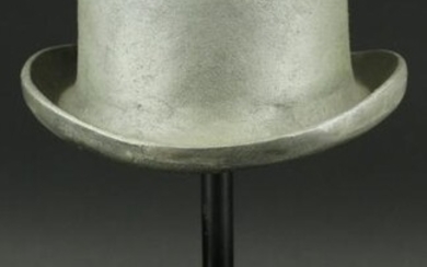 Cast Metal Bowler Hat Form on Stand