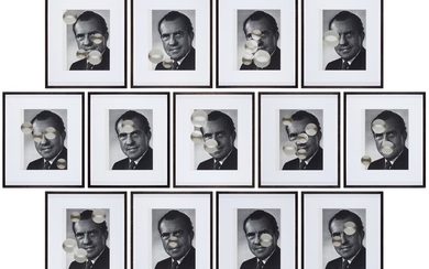 Cerith Wyn Evans Penetrated Portraits of Richard M. Nixon by Karsh