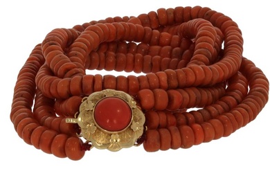 Chain Yellow gold Blood Coral