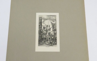 Charles MÉRYON (1821-1868). "La Rue des Toiles", 1853. Eau-forte sur Vélin, non signée. XXème siècle....