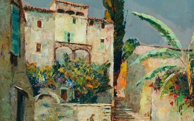 Charles Verbrugghe (1877-1974), a view on Hyeres, 29 x 37 cm