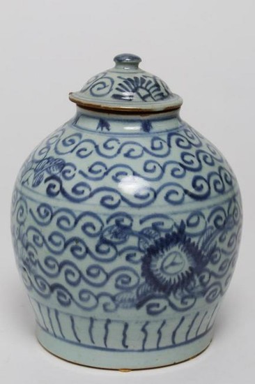 Chinese Blue White Ceramic Jar for Persian Market