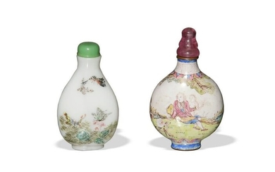 Chinese Enamel and Peking Glass Snuff Bottles, 18-19th