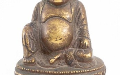 Chinese Gilt Bronze Budai Sculpture