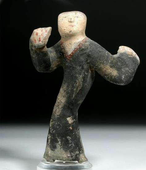 Chinese Han Dynasty Polychrome Dancer Figure