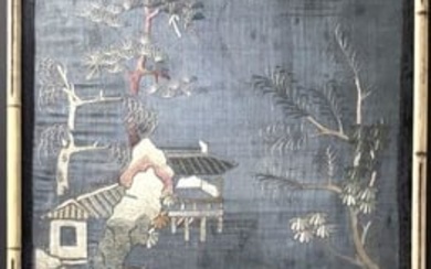 Chinese Landscape Embroidery on Silk