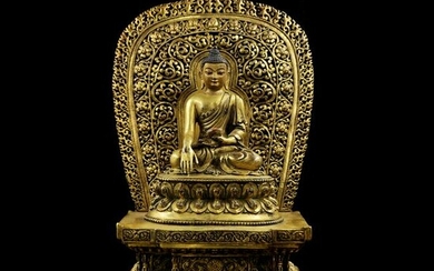 Chinese Qing Bronze Buddha Figure