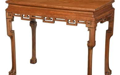 Chinese Style Carved Figured Mahogany Altar Table