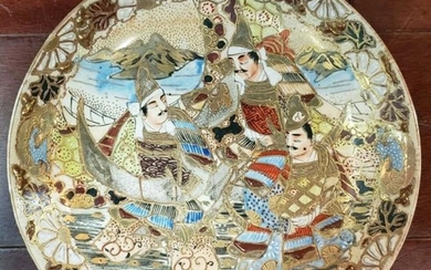 Circa 1890 Japanese Satsuma Porcelain Bugaku Dancers