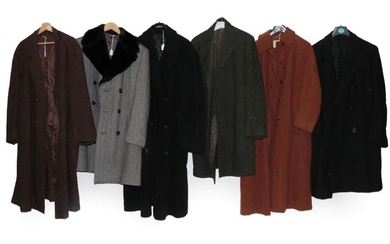 Circa 1930's and Later Gentlemen's Wool Over Coats, comprising a...
