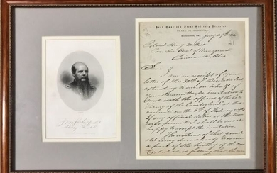 Civil War Union General John Schofield Letter