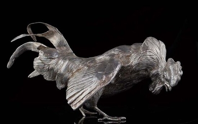 Cockerel Figurine (1) - Silver - Europe - 1926