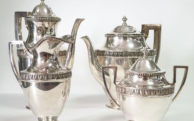 Coffee and tea service - .833 silver - Portugal - Late 19th century