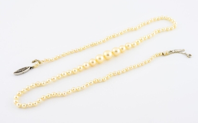 Collier de perles de culture blanches en... - Lot 23 - Drouot Estimations