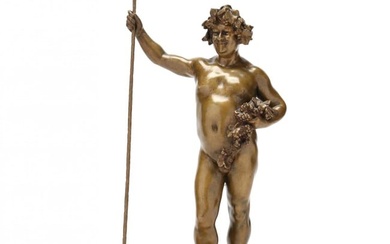 Continental School (late 19th Century), A Fine Bronze Model of a Bacchic Figure