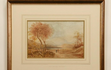 Copley Fielding signed W/c landscape, 19th c.