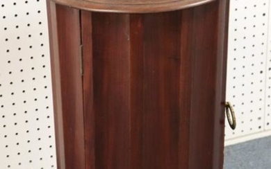 Cylindrical Mahogany Bedside Pot Table