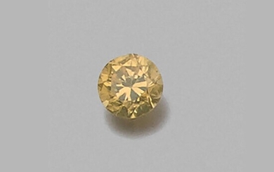 DIAMANT 1,03 CARAT FANCY VIVID YELLOW-GREEN A 1,03 carat diamond Fancy Vivid Yellow-Greenish. LFG preliminary report : natural colo...