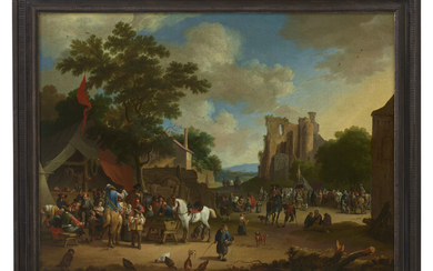 DIRK MAES (HAARLEM 1659-1717) A village fair