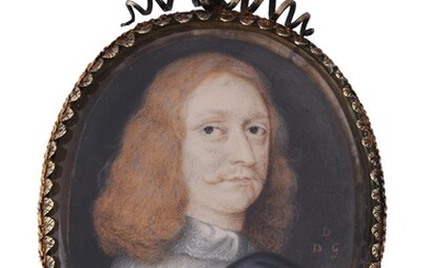 David des Granges (British c. 1611-1675), A gentleman, wearing white shirt and black robe