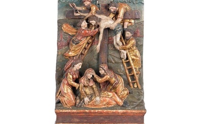 Deposition from the Cross, relief, North German, 17th century