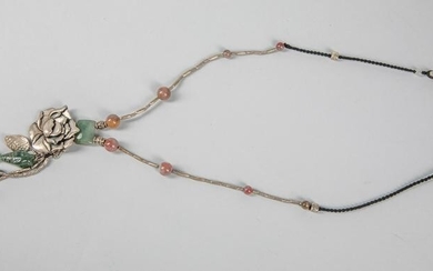 Designed Silver & Jade Necklace