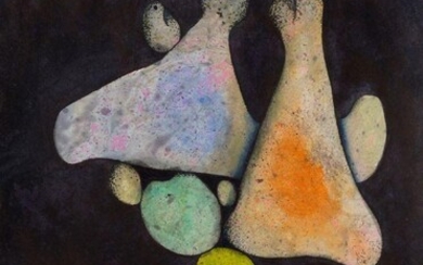 Desmond Morris, British b.1928 - Proud Figure; oil, inks and watercolour on paper, signed with initials and dated 88, 29.4 x 20.9 cm (unframed) (ARR) Provenance: acquired directly from the artist by the present owner Literature: Silvano Levy...
