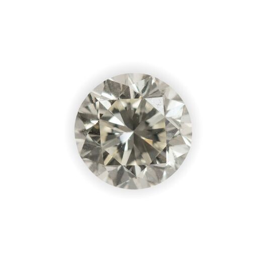 Diamant sur papier, d'environ 1.25 carats, taille brillant, couleur faint yellow, pas d'impuretés visibles à la loupe 10x