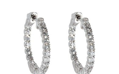 Diamond In and Out Hoop Earrings in 14K White Gold (2.0.0 CTW G-H/SI)