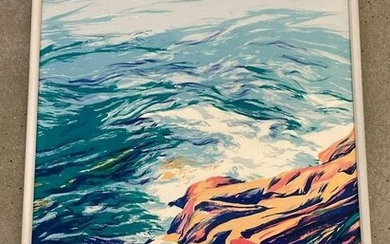 Diane Burko. Screenprint, Ocean Landscape