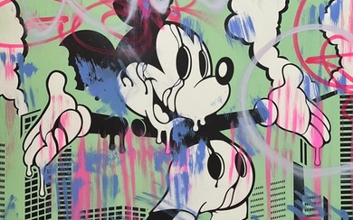 Dillon Boy (1979) - Mickey Mouse Art Spray Paint Graffiti Skulls Dismaland vs Banksy vs Damien Hirst x No Reserve