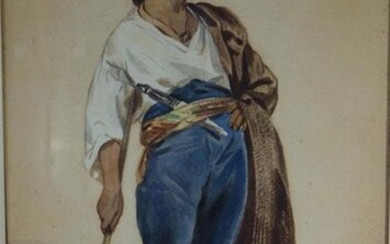 Diodore Charles Rahoult (1819-1874) "L'italien... - Lot 23 - Conan Hôtel d’Ainay