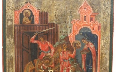 Double-Sided Exhibited Russian Icon, St. John