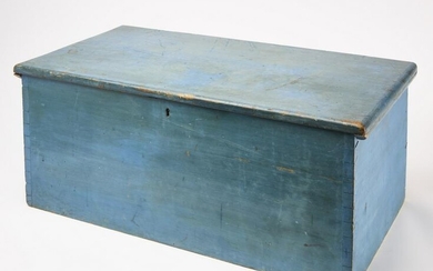 Dovetailed Blanket Box in Blue Paint