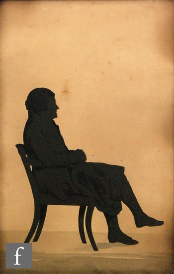ENGLISH SCHOOL (C.1850) - A portrait of a seated gentleman, ...