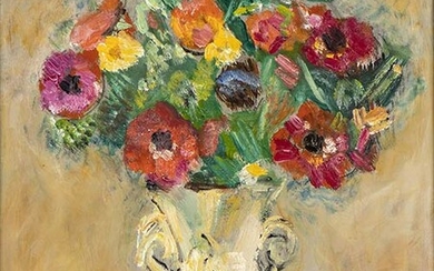 ERCOLE DREI (Faenza, 1886 - Roma, 1973) Flower vase Oil...