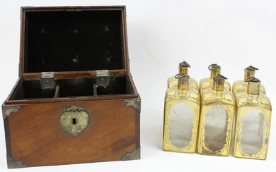 Early 19th c Dutch Cased Decanter Set