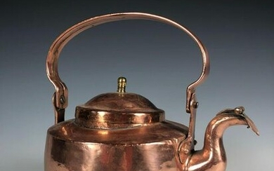 Early American Copper Tea Pot