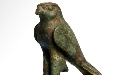 Egyptian Bronze Falcon Horus, c. 600 B.C.