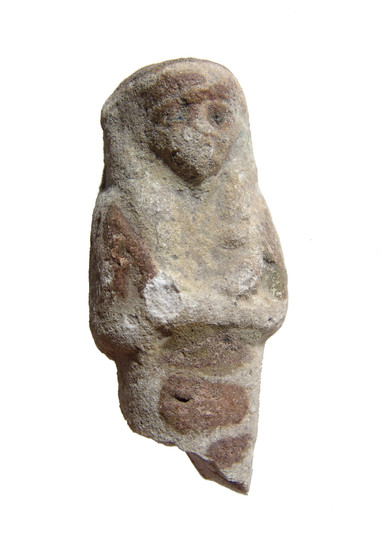 Egyptian glazed ushabti fragment, 3rd Intermediate Period